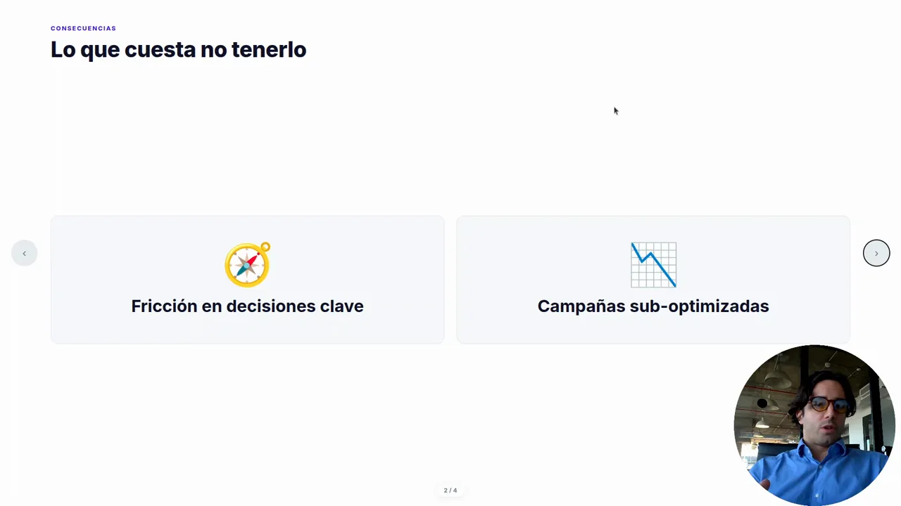 Slide from the video: friction in key decisions and under-optimized campaigns